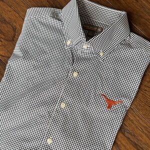NWOT Summer Comfort Men's Black and White Checkered Longhorn Shirt